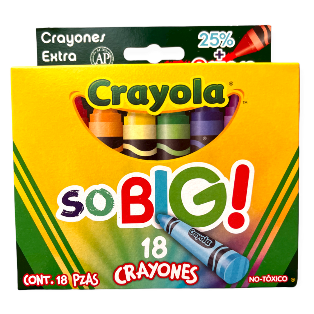 18 Crayones SO BIG Crayola