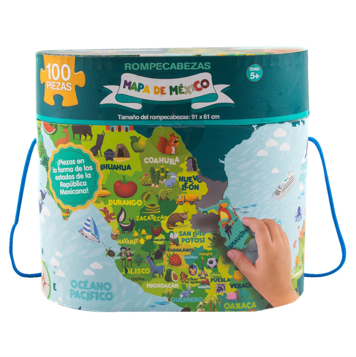 Mapa de México - Jumbo Rompecabezas 100 piezas