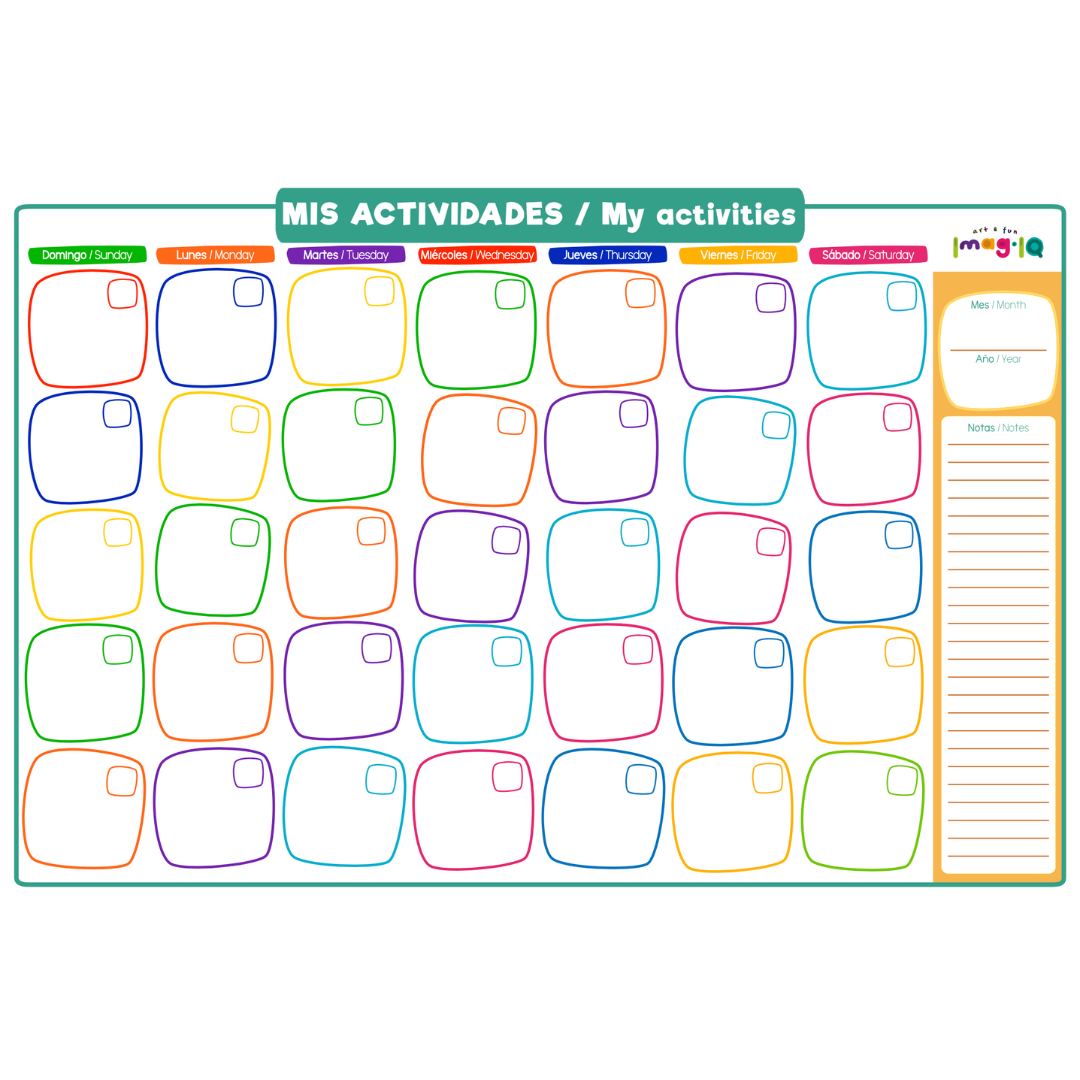 Organizador y Días de la Semana  POSTER