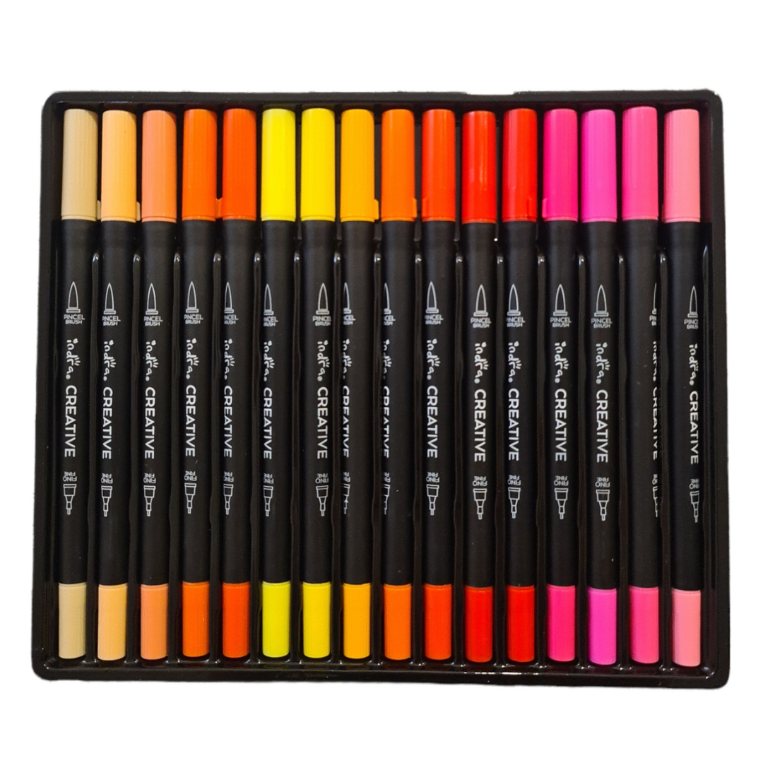 Plumones doble punta  Creative FINEBRUSH