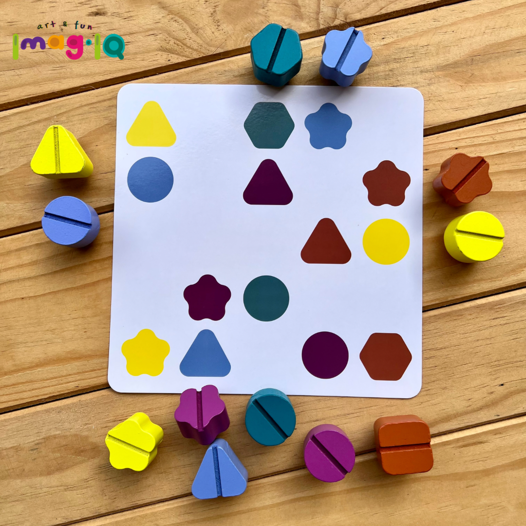 Juego de Ensarte Lógico Torni Color - Rainbow Nut Shape